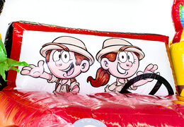 Buy amazon safari themed medium inflatable multiplay bouncy castle with slide for kids. Order inflatable bouncy castles online at JB Inflatables UK