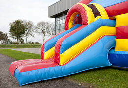 Order multifun pirate themed bouncy castle with a striking 3D figure on the roof for kids. Order inflatable bouncy castles online at JB Inflatables UK