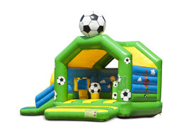 Buy inflatable indoor multiplay multifun bouncer with slide in the theme of football for children. Order inflatable bouncers online at JB Inflatables UK