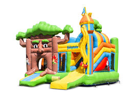Buy an inflatable indoor multiplay bouncy castle in the theme of fairytale with slide for children. Order inflatable bouncy castles online at JB Inflatables UK