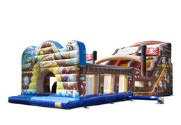 Get your extra wide Pirates world slide with 3D obstacles for kids. Buy inflatable slides now online at JB Inflatables UK