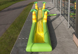 Spectacular inflatable jungle belly slide 16 meters long with an extra wide track for children. Buy inflatable belly slides now online at JB Inflatables UK