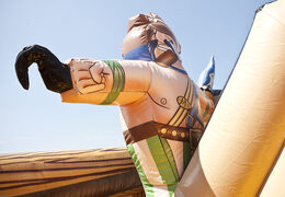 Buy a spectacular inflatable slide in a striking pirate ship shape with cool 3D objects and full color prints for kids. Order inflatable slides now online at JB Inflatables UK