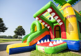 Order an inflatable maxifun bouncy castle with a crocodile theme for children at JB Inflatables UK. Buy bouncy castles online at JB Inflatables UK