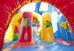 Order medium inflatable shark bouncy castle with slide for kids. Buy inflatable bouncy castles online at JB Inflatables UK