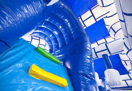 Buy medium inflatable multiplay castle themed bouncer with slide for kids. Order inflatable bouncers online at JB Inflatables UK