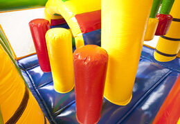 Multiplay crocodile bouncer with a slide, fun objects on the jumping surface and eye-catching 3D objects for kids. Order inflatable bouncers online at JB Inflatables UK