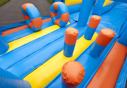 Multiplay inflatable slide in clownfish theme with a splash pool, impressive 3D object, fresh colors and the 3D obstacle for children. Order inflatable slides now online at JB Inflatables UK