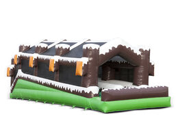 Roller track double inflatable in winter theme for both young and old. Order inflatable winter attractions now online at JB Inflatables America