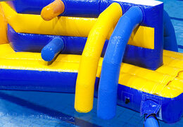 Buy Zig Zag Zee inflatable double obstacle course for both young and old. Order inflatable pool obstacle courses now online at JB Inflatables America