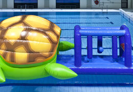 Order unique inflatable Obstacle Run in turtle theme with challenging obstacle objects for both young and old. Buy inflatable water attractions online now at JB Inflatables America