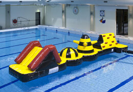 Adventure run inflatable pool with challenging obstacle objects for both young and old. Order inflatable pool games now online at JB Inflatables America