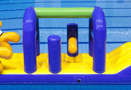 Cool obstacle course adventure run in themed clownfish with challenging obstacle objects to buy for both young and old. Order inflatable pool games now online at JB Inflatables America