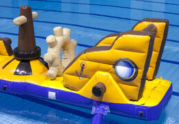 Slide obstacle course pirate ship run with fun objects for both young and old. Buy inflatable obstacle courses online now at JB Inflatables America