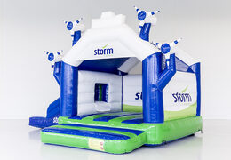 Order bespoke inflatable Storm - Multifun Windmill inflatable bouncer with slide in your own colors and logo from JB Inflatables UK . Request a free design for inflatable bouncy castles in your corporate identity now