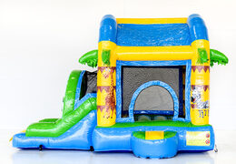 Buy mini inflatable jungle themed multiplay bouncy castle with slide for kids. Order inflatable bouncy castles online at JB Inflatables UK