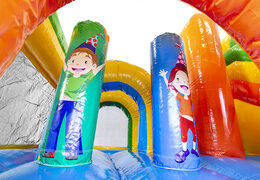 Order a party-themed bouncer with a slide for children. Buy inflatable bouncers online at JB Inflatables UK