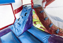 Multiplay candyland bouncer with 3D objects inside and a slide for kids. Buy inflatable bouncers online at JB Inflatables UK