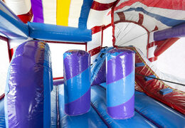Order an inflatable indoor multiplay bounce house with slide in the candyland theme for kids. Buy inflatable bounce houses online at JB Inflatables UK
