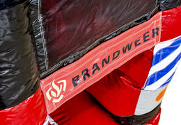 Buy a bouncy castle in the fire department theme with a slide and 3D objects for children. Order bouncy castles online at JB Inflatables UK