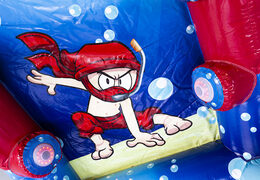 Buy airtight IPS Ninja Splash with a water sprayer for both young and old. Order inflatable IPS Ninja attractions now online at JB Inflatables America 