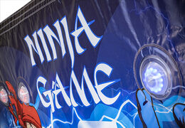 Inflatable IPS Splash Wall Ninja detail themed with a water spray on the top for young and old alike. Buy inflatable IPS Splash Walls now online at JB Inflatables America 