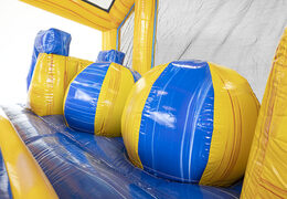 Order a modular 19 meter long obstacle course in marble theme with appropriate 3D objects for kids. Buy inflatable obstacle courses online now at JB Inflatables UK