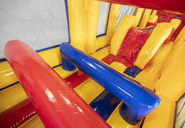 Inflatable 19 meter modular obstacle course in standard theme with matching 3D objects for children. Buy inflatable obstacle courses online now at JB Inflatables UK