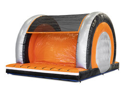 Mega inflatable 40-piece giga modular Log Climber obstacle course for children. Order inflatable obstacle courses online now at JB Inflatables UK