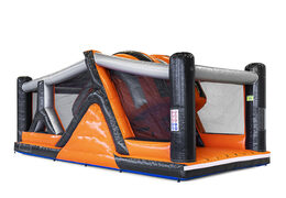 Mega inflatable 40-piece giga modular Tunnelslide assault course for children. Order inflatable obstacle courses online now at JB Inflatables UK