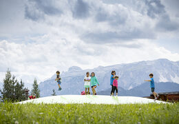 Personalized theme St. Vigil airmountain for kids made at JB Inflatables UK. Airmountains in all shapes and sizes