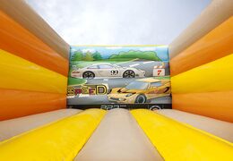 Mini inflatable bounce house for kids in car theme for sale. Order bouncy castles now at JB Inflatables UK online