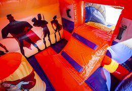 Superhero inflatable multifun bouncy castle with roof for sale for commercial use. Buy bouncy castles online at JB Inflatables UK 