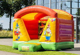 Mini-roofed bouncy castle in party theme for kids to buy. Order bouncy castles now at JB Inflatables UK online