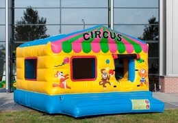 Circus themed inflatable ball pit with a 3D object on the roof and fun pictures on the walls. Order bouncy castles online at JB Inflatables UK