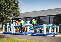 Order colored inflatable park in Frozen theme for children. Buy bouncy castles online at JB Inflatables UK