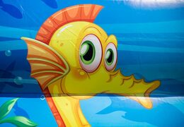 Buy JB Bubbles inflatable open bouncer with foam crane in seaworld theme for kids. Order inflatable bouncers at JB Inflatables UK