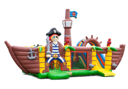 Buy large inflatable indoor multiplay bouncy castle with slide in the theme XXL pirate for children. Order bouncy castles online at JB Inflatables UK