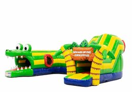 Buy inflatable indoor play fun bouncy castle crawl tunnel in theme crocodile for children. Order bouncy castles online at JB Inflatables UK