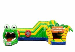 Crocodile-themed indoor inflatable crawl tunnel for kids. Buy bouncy castles online now at JB Inflatables UK