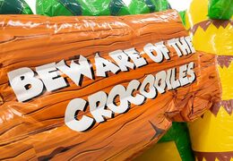 Buy play and fun crocodile crawl tunnel bouncy castle for children. Order bouncy castles online at JB Inflatables UK