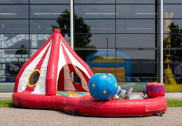 Order playzone bouncy castle in circus theme with plastic balls and buy 3D objects for kids. Order bouncy castles online at JB Inflatables UK