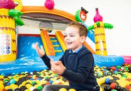 Order inflatable multiplay bouncy castle in the theme flamingo with or without a bath for children at JB Inflatables UK. Buy bouncy castles online at JB Inflatables UK