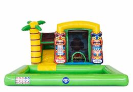 Order Hawaii themed inflatable mini splash bouncers with or without a bath for kids. Buy inflatable bouncers online at JB Inflatables UK