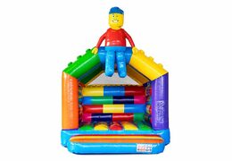 Order standard superblocks bouncy castle in a striking design and a funny animation in the form of a doll for children. Buy bouncy castle online at JB Inflatables UK