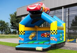Buy standard bouncy castles with a 3D object of a car on the top for children. Order bouncy castles online at JB Inflatables UK