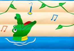 Buy standard crocodile bouncers with a 3D object at the top for children. Order bouncers online at JB Inflatables UK