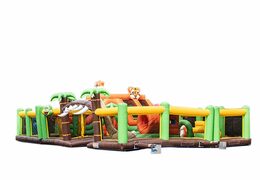 Buy inflatable mega bouncy castle in jungle theme for children. Order bouncy castles online at JB Inflatables UK