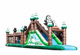 Get your unique 17 meter wide winter themed inflatable obstacle course for kids now. Order inflatable obstacle courses at JB Inflatables UK