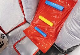 Order inflatable air cushion with slide in animal theme with large dog on it for children